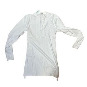 NWT Women's Sailbee White Longsleeve Rash Guard Swimtop W/SPF Protection Size XL